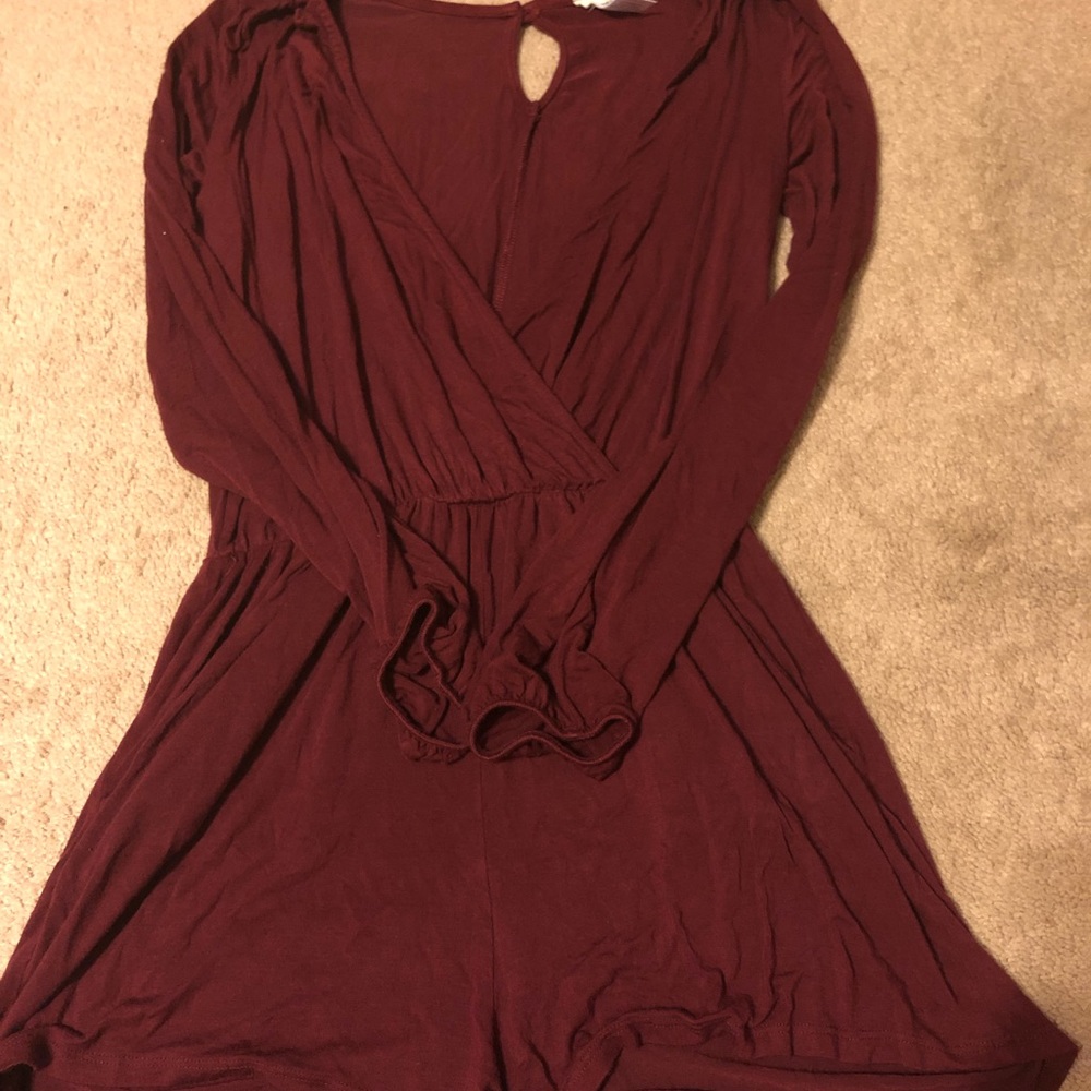 Burgundy romper